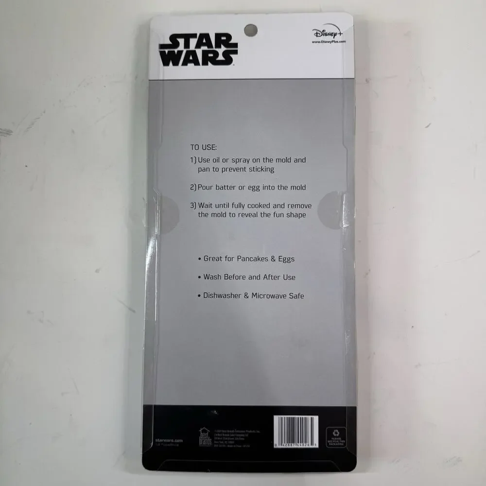 Disney Star Wars Mandalorian Silicone Breakfast Pancake Egg Molds Grogu NIB